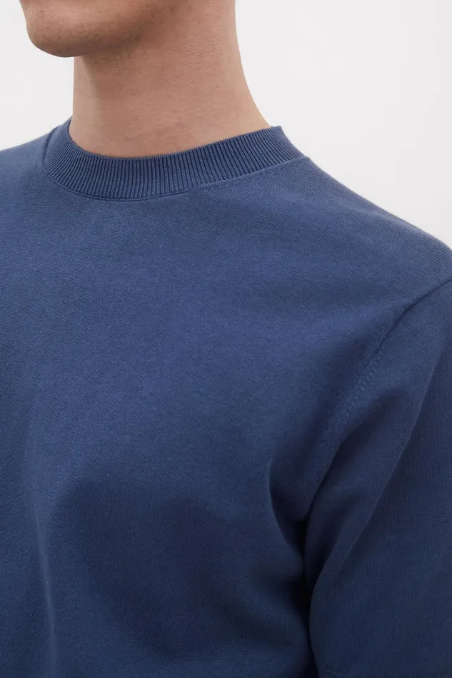 Men Rhys Cotton Linen Tshirt Calcite Blue Norse Projects Knitwear