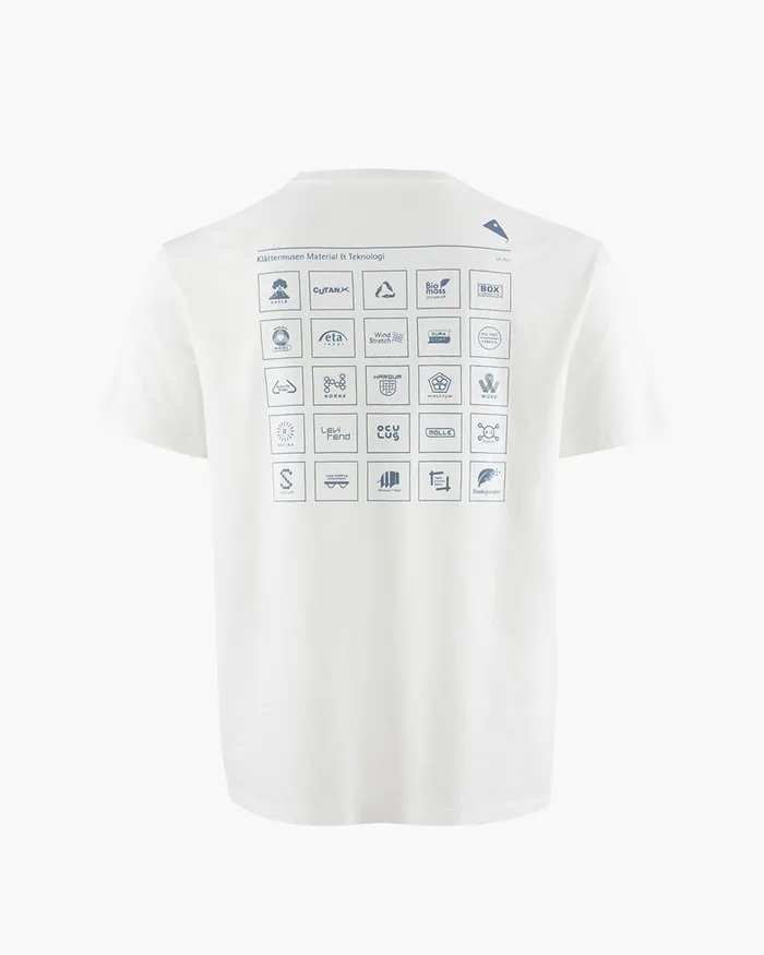 Men Runa Elements Organic Cotton Short Sleeve Tee Snow Klttermusen TShirts