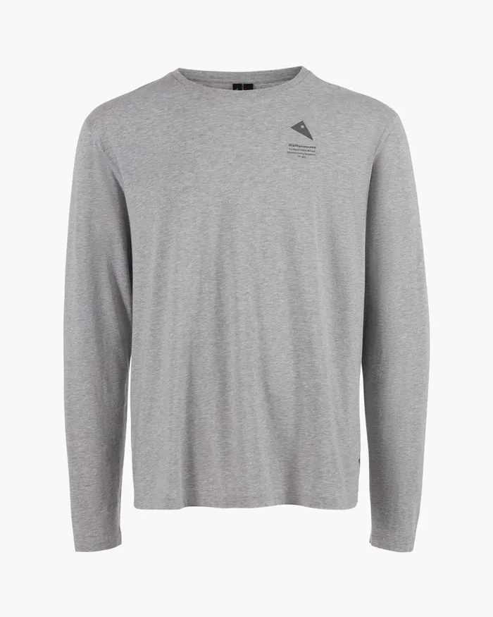 Men Runa Maker Long Sleeve Tee Grey Melange Klttermusen TShirts