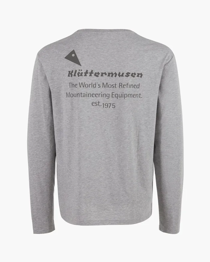 Men Runa Maker Long Sleeve Tee Grey Melange Klttermusen TShirts