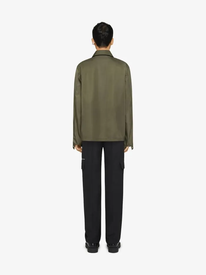 Men Shirts Givenchy Overshirt With 4G Detail Khaki