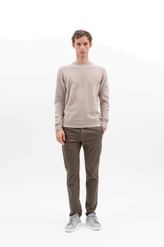 Men Sigfred Merino Lambswool Sweater Utility Khaki Norse Projects Knitwear