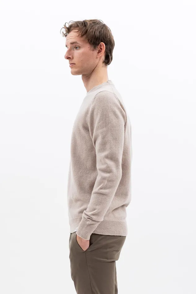 Men Sigfred Merino Lambswool Sweater Utility Khaki Norse Projects Knitwear