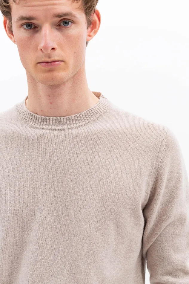 Men Sigfred Merino Lambswool Sweater Utility Khaki Norse Projects Knitwear