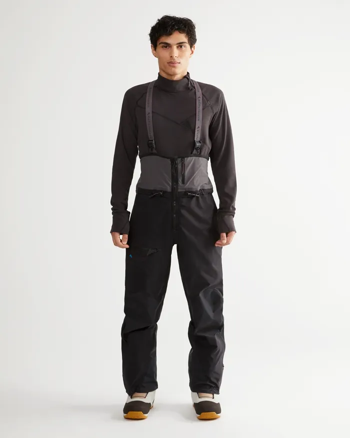 Men Skade 20 Salopette Pants Black Klttermusen Waterproof Pants