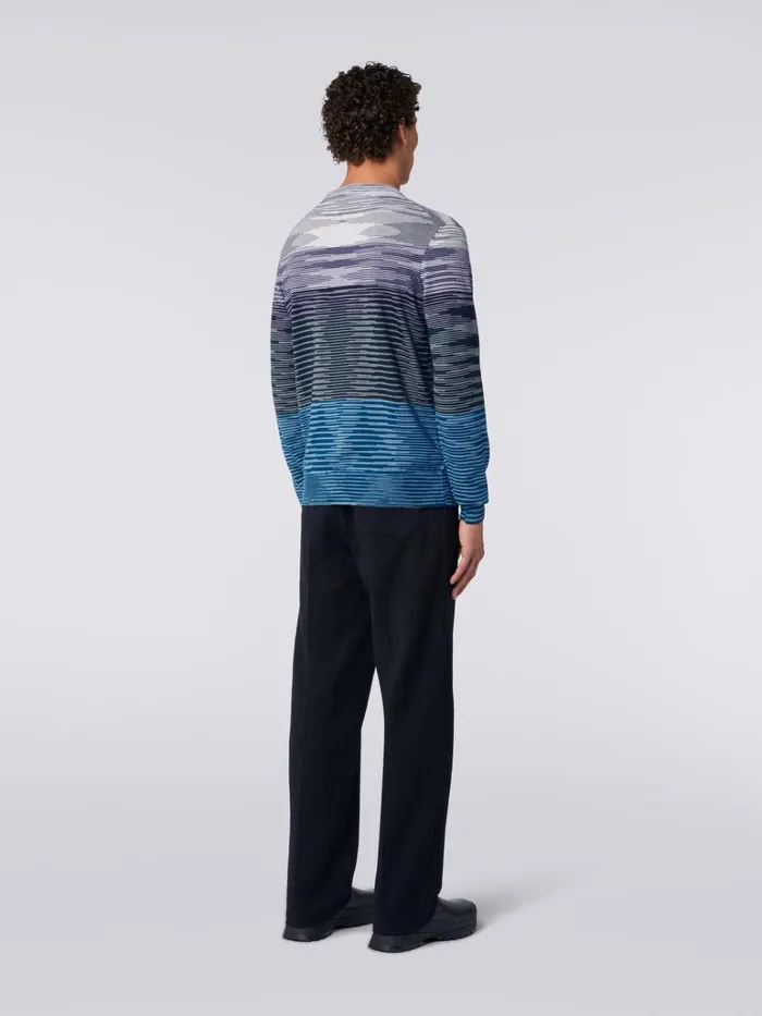 Men Slub Wool CrewNeck Pullover Multicoloured Missoni Knitwear Men Slub Wool CrewNeck Pullover Multicoloured Missoni Knitwear