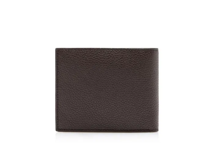 Men Small Leather Goods Tom Ford TwoTone Grain Leather Classic Bifold Wallet Chocolate Almond Men Small Leather Goods Tom Ford TwoTone Grain Leather Classic Bifold Wallet Chocolate Almond