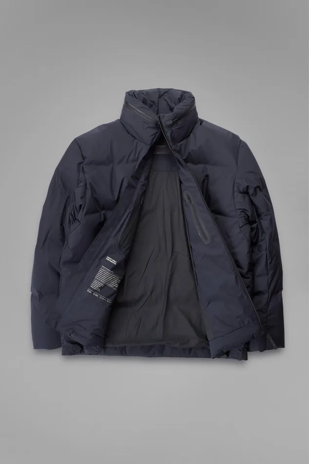 Men Stand Collar Short Down Jacket Pertex Shield Dark Navy Norse Projects Outerwear