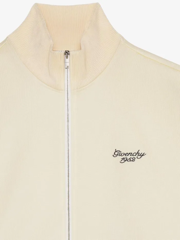 Men Sweatshirts and Hoodies Givenchy GIVENCHY 1952 Tracksuit Jacket In Fleece Ivory