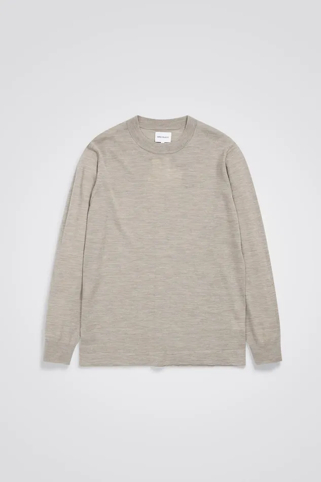 Men Teis Tech Merino Sweater Sand Norse Projects Knitwear
