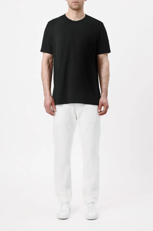 Men Tops Gabriela Hearst Bandeira TShirt In Black Upcycled Cotton