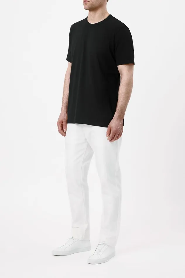 Men Tops Gabriela Hearst Bandeira TShirt In Black Upcycled Cotton