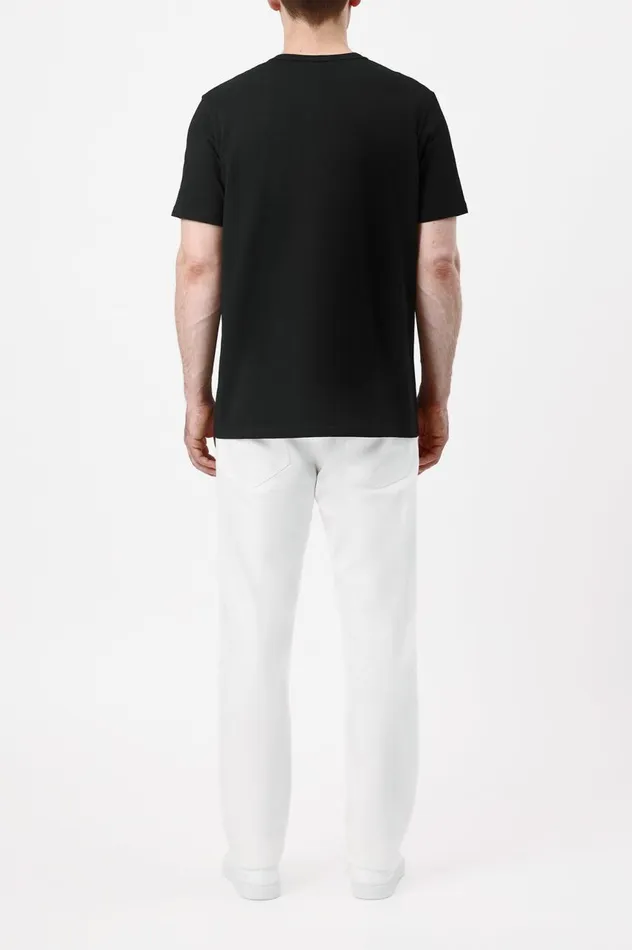 Men Tops Gabriela Hearst Bandeira TShirt In Black Upcycled Cotton