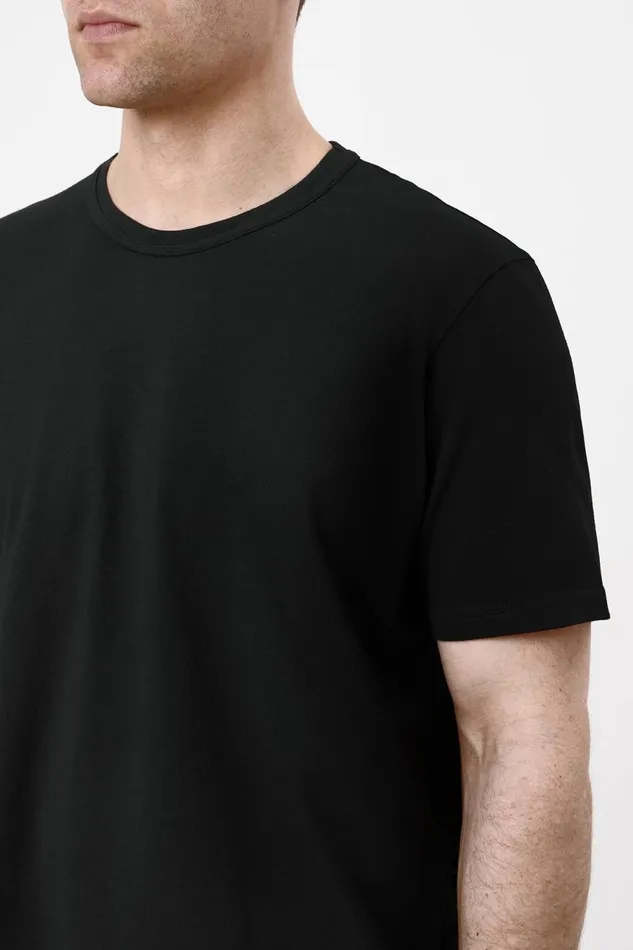 Men Tops Gabriela Hearst Bandeira TShirt In Black Upcycled Cotton