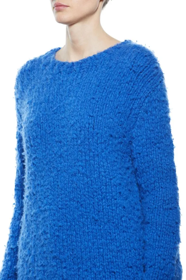 Men Tops Gabriela Hearst Lawrence Knit Sweater In Cobalt Welfat Cashmere