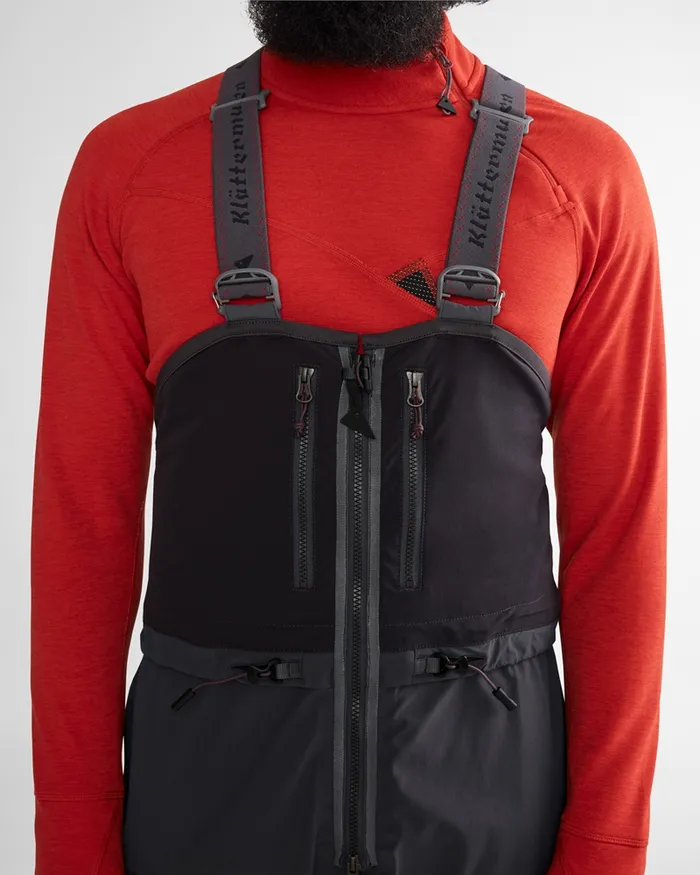 Men Vidar Alpine Salopette Raven Klttermusen Waterproof Pants