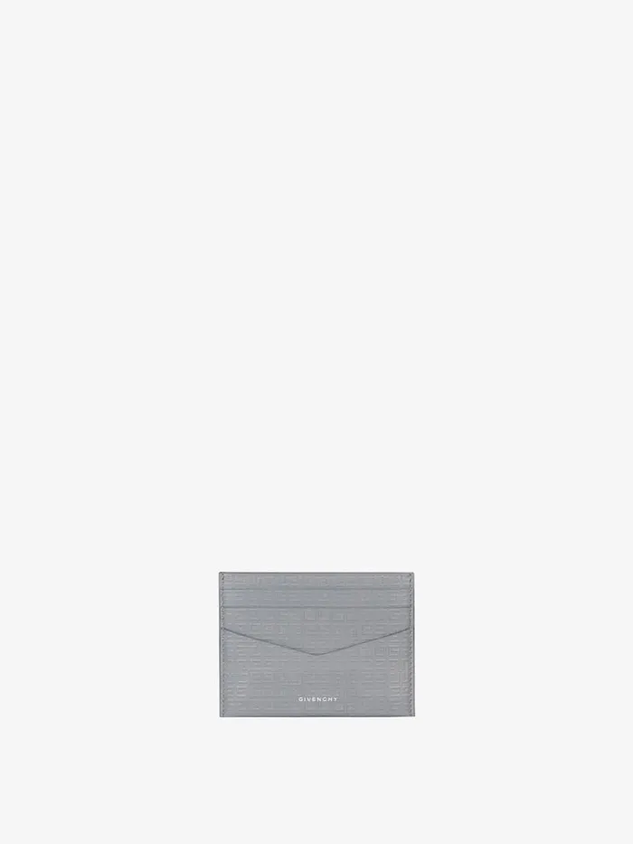 Men Wallets and Card Holders Givenchy GIVENCHY Card Holder In 4G Micro Leather Light Grey