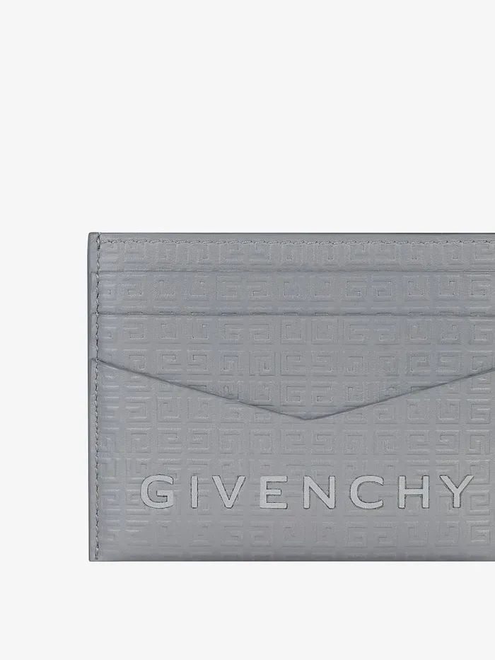 Men Wallets and Card Holders Givenchy GIVENCHY Card Holder In 4G Micro Leather Light Grey