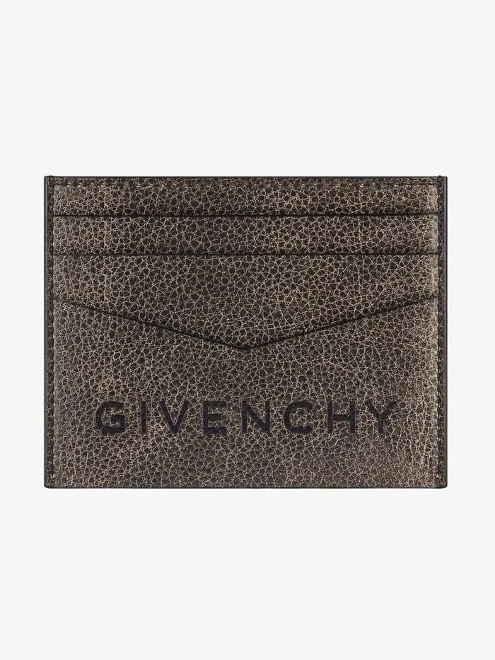 Men Wallets and Card Holders Givenchy GIVENCHY Card Holder In Crackled Leather Blackgrey Men Wallets and Card Holders Givenchy GIVENCHY Card Holder In Crackled Leather Blackgrey