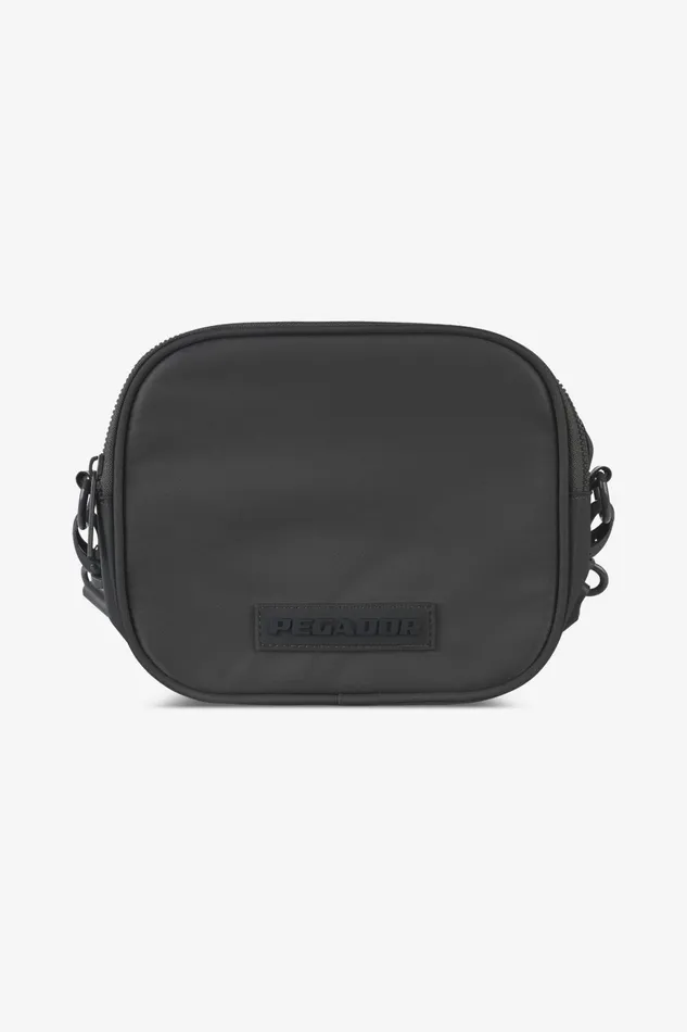 MenWomen Pegador Bags Rubber Logo Patch Nylon Shoulder Strap Bag Anthracite MenWomen Pegador Bags Rubber Logo Patch Nylon Shoulder Strap Bag Anthracite