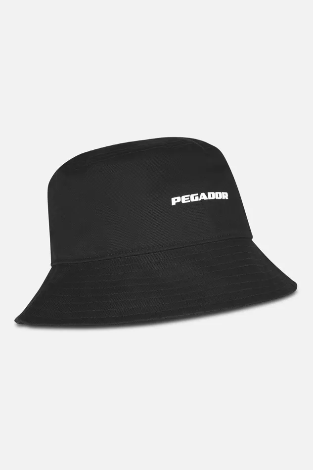 MenWomen Pegador Caps and Hats Logo Bucket Hat Black White