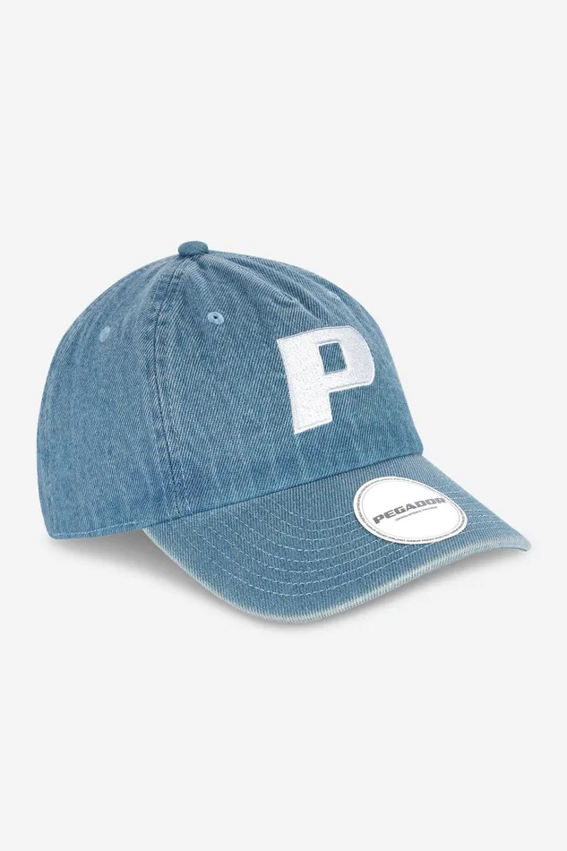 MenWomen Pegador Caps and Hats P Logo Denim Cap Baby Blue