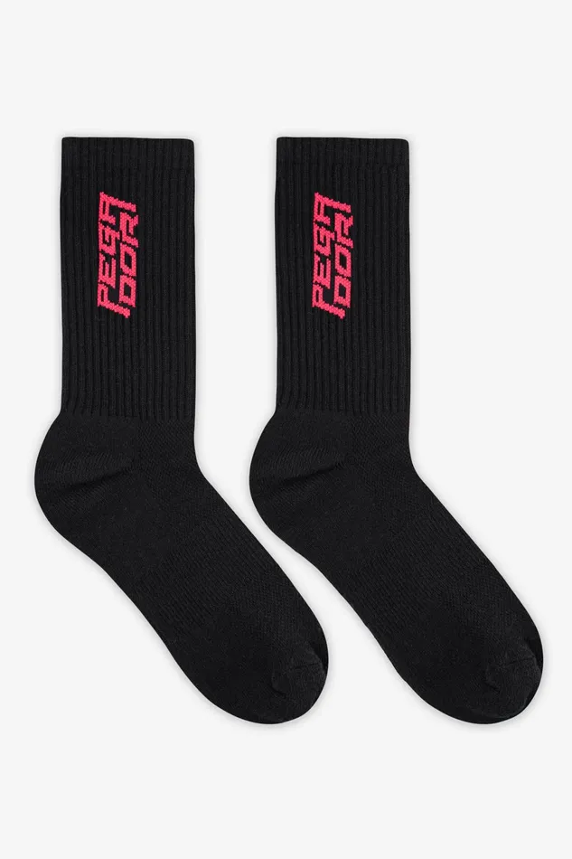 MenWomen Pegador Socken Doyer Socks Black Virtual Pink