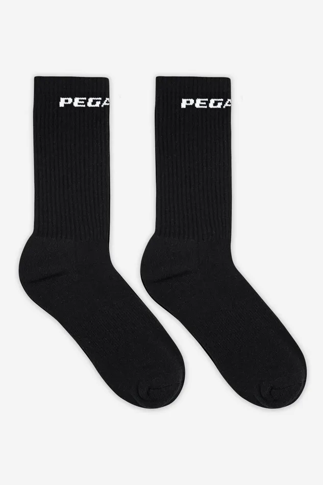 MenWomen Pegador Socken Logo Socks Black White