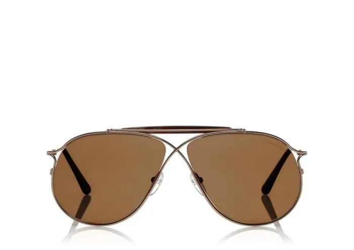 MenWomen SUNGLASSES Tom Ford Tom N6 Rose Goldbrown