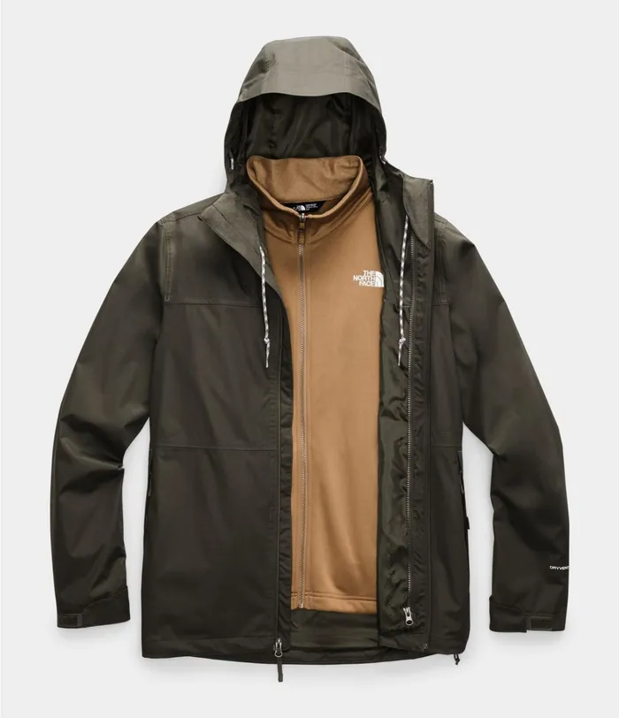 Mens The North Face 3In1 Arrowood Triclimate Jacket New Taupe Greenutility Brown