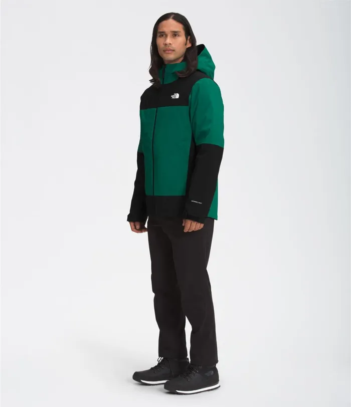 Mens The North Face 3In1 Mountain Light FL Triclimate Jacket Blackasphalt Greycedar Tan