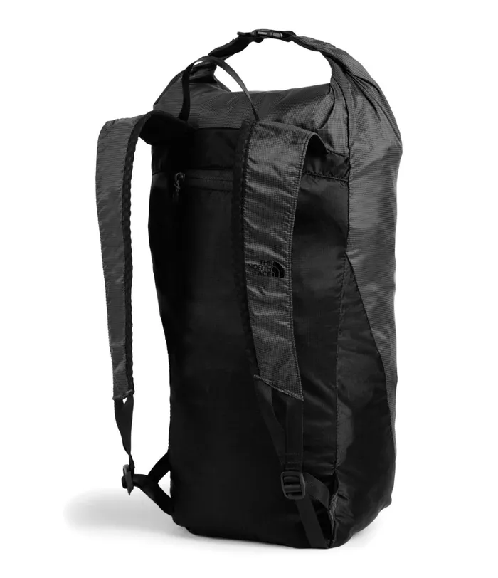 Mens The North Face Backpacks Flyweight Rolltop Asphalt Greytnf Black
