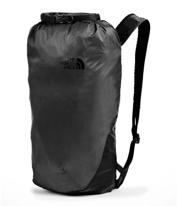 Mens The North Face Backpacks Flyweight Rolltop Asphalt Greytnf Black