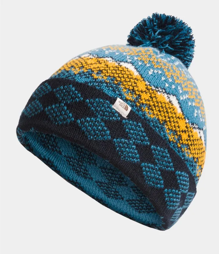 Mens The North Face Beanies and Scarves Fair Isle Beanie Mallard Blue