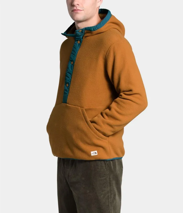 Mens The North Face Fleece Carbondale Snap Timber Tanmallard Blue