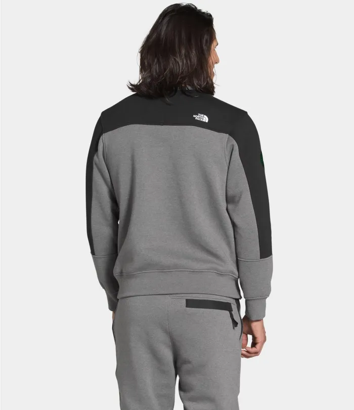 Mens The North Face Fleece Graphic Collection Pullover Tnf Medium Grey Heathertnf Black