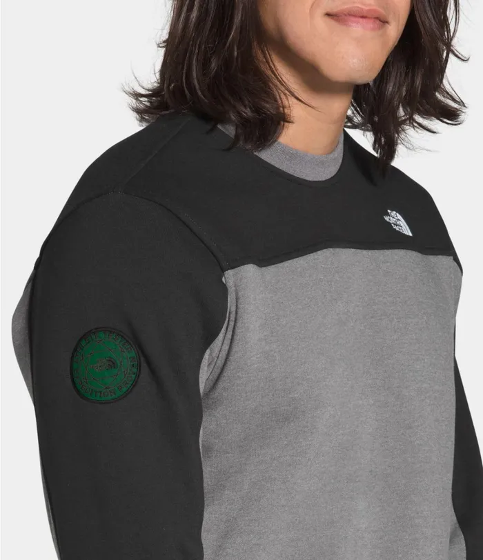 Mens The North Face Fleece Graphic Collection Pullover Tnf Medium Grey Heathertnf Black