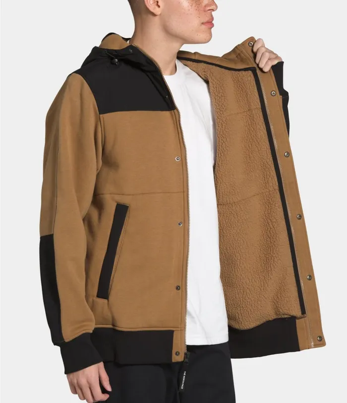 Mens The North Face Fleece Sherpa Lined Rivington Jacket Utility Brown