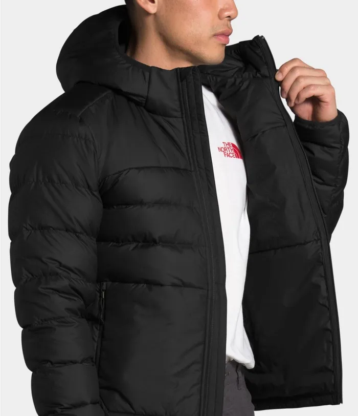 Mens The North Face Insulated and Down Jackets Aconcagua 2 Hoodie Tnf Black