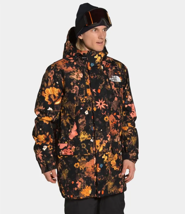 Mens The North Face Insulated and Down Jackets Goldmill Parka Tnf Black Flower Child Multi Print