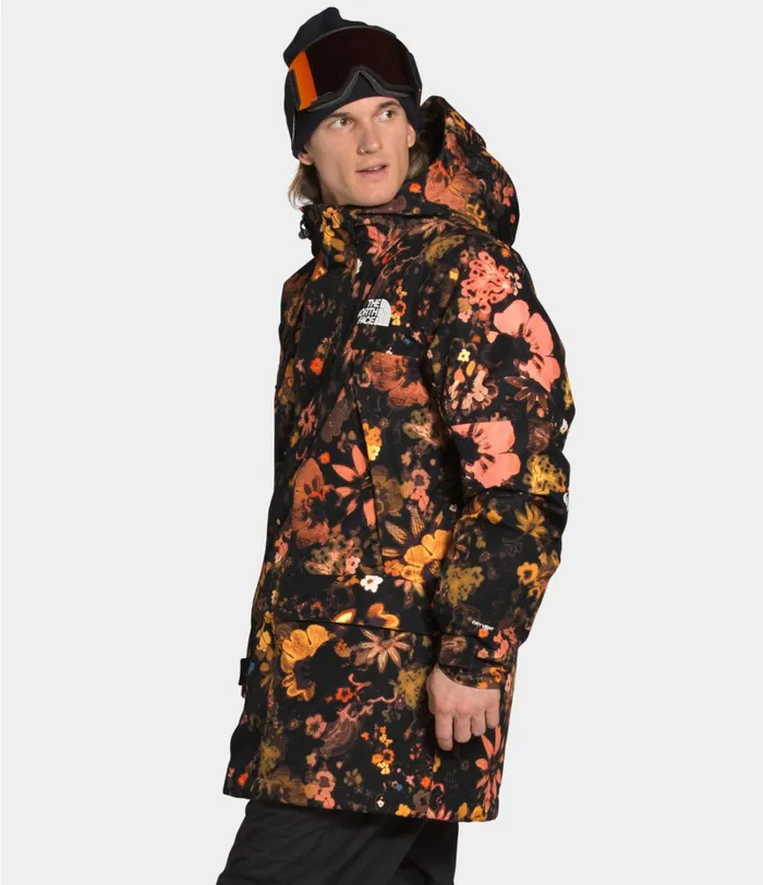 Mens The North Face Insulated and Down Jackets Goldmill Parka Tnf Black Flower Child Multi Print