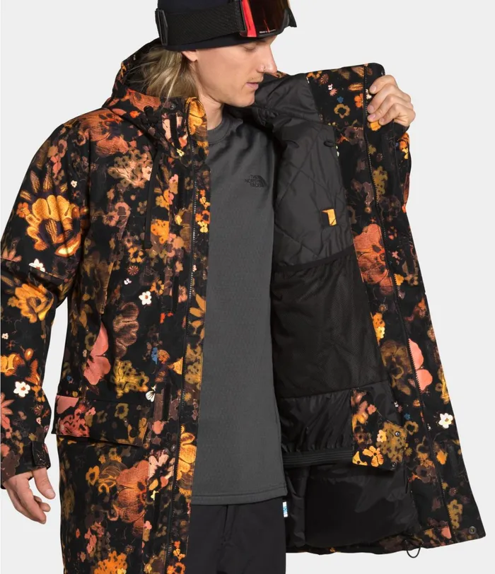 Mens The North Face Insulated and Down Jackets Goldmill Parka Tnf Black Flower Child Multi Print