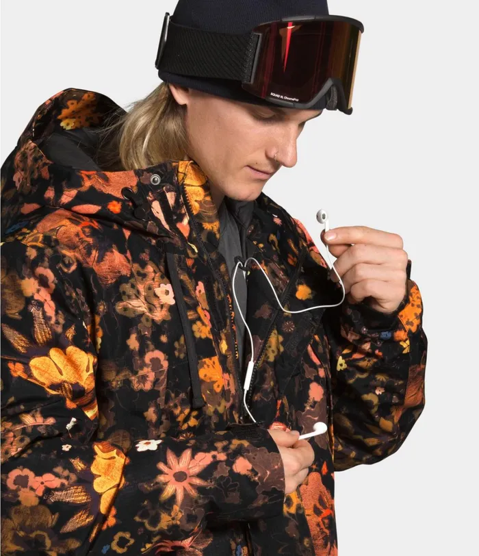 Mens The North Face Insulated and Down Jackets Goldmill Parka Tnf Black Flower Child Multi Print