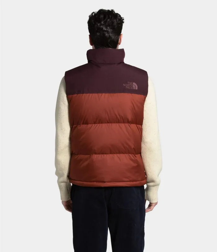 Mens The North Face Insulated and Down Jackets MENS ECO NUPTSE VEST Brandy Brownroot Brown