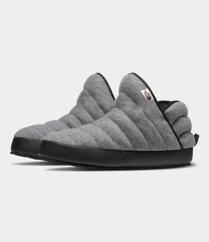 Mens The North Face Slippers ThermoBall Traction Bootie Wool Tnf Medium Grey Heathertnf Black
