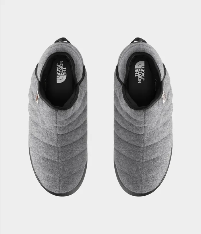 Mens The North Face Slippers ThermoBall Traction Bootie Wool Tnf Medium Grey Heathertnf Black