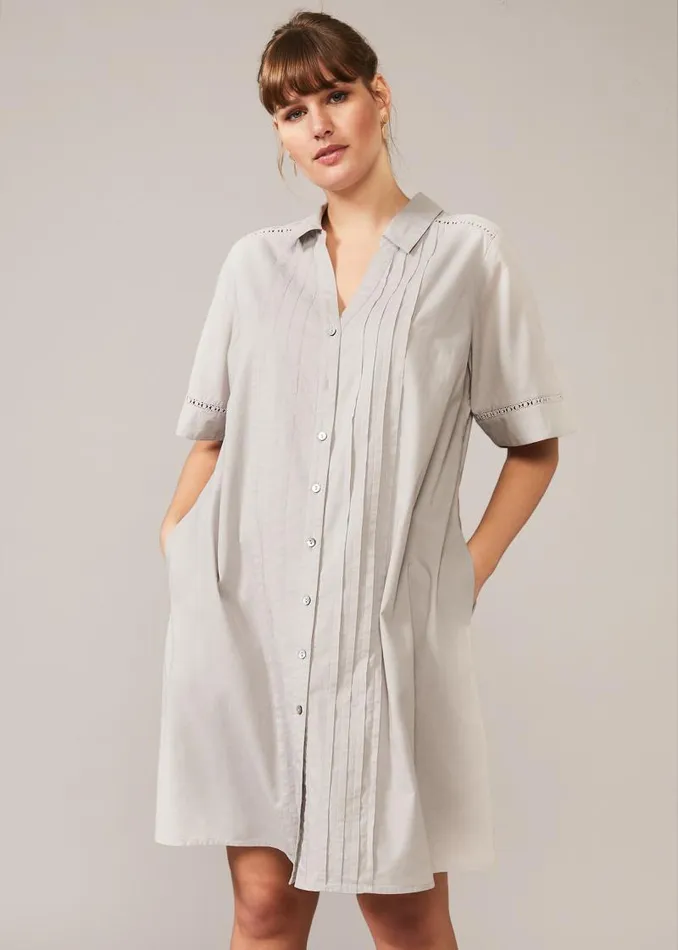 Mikayla Shirt Dress Grey Women Phase Eight Dresses