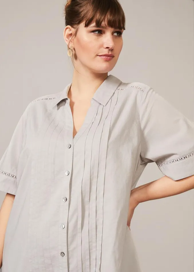 Mikayla Shirt Dress Grey Women Phase Eight Dresses