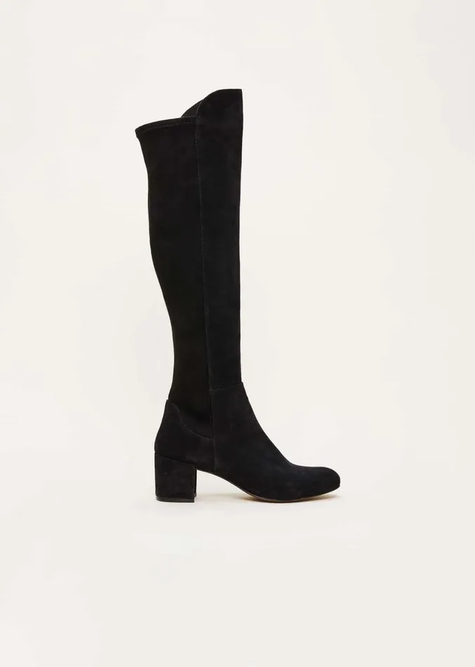 Milly Knee High Boots Black Women Phase Eight Heels
