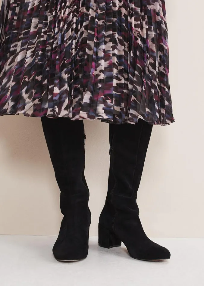 Milly Knee High Boots Black Women Phase Eight Heels